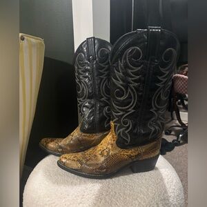 Snake Skin Vintage handmade boots